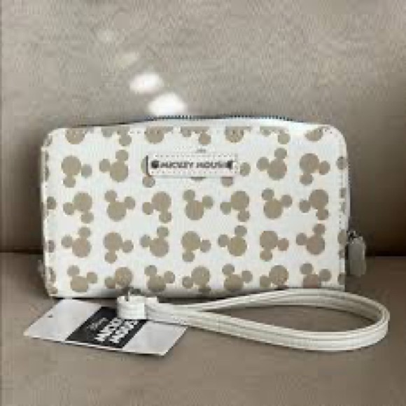Disney Handbags - Disney Mickey Mouse Cream and Tan Wallet